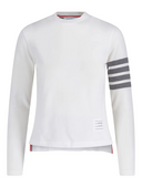 Thom Browne Long Sleeve Tee W/ Engineered 4 Bar In Sustainable Jersey