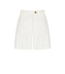 Elisabetta Franchi Ivory Shorts With Pinces