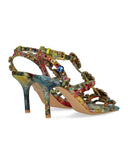 Mehrfarbige Sandale „Gladiator“ von Kurt Geiger mit Absatz
