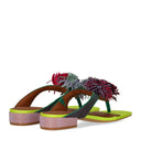 Kurt Geiger Pom Pom Mehrfarbige Tanga-Sandale