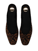 Saint Laurent Scarpe Donna In Tessuto Sandali Tacco Medio Suola In Cuoio