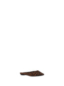 Saint Laurent Scarpe Donna In Tessuto Sandali Tacco Medio Suola In Cuoio