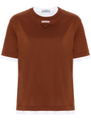 Prada Layered Cotton T Shirt