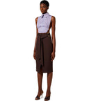 Gonna midi marrone Elisabetta Franchi