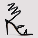 René Caovilla Velvet Snake Sandals