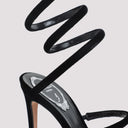 René Caovilla Velvet Snake Sandals