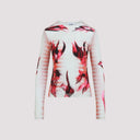 Jean Paul Gaultier Jean Paul Gaultier Haut superposé à manches longues imprimé "Flower Body Morphing Mariniere"