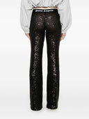 Palm Angels Logo Tape Sequins Flare Trousers