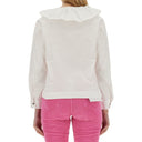 Ganni Cotton Ruffle Blouse