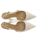 Michael Kors Alora Hellcremefarbene Slingback-Pumps