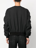 Random Identities Bomber With Ruffled Sleeve