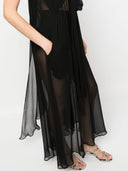 Robe détaillée de cravate transparente