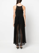 Robe détaillée de cravate transparente