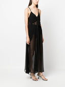 Robe détaillée de cravate transparente