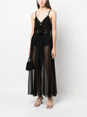 Robe détaillée de cravate transparente