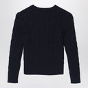 Polo Ralph Lauren Navy Blue Cotton Cable Knit Sweater