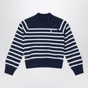 Polo Ralph Lauren Navy Blue Sweatshirt With White Stripes