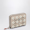 Christian Louboutin Panettone Coin Purse In Grained Calfskin And Spikes