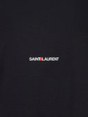 Saint Laurent Men's Organic Cotton Black T Shirt