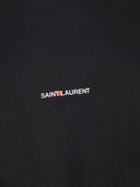Saint Laurent Women's Organic Cotton Black T Shirt