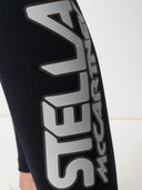 Stella Mc Cartney Stella Mccartney Logo Print Scuba Leggings