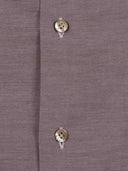 Mazzarelli Camicie Camicia In Cotone Oxford Marrone Slim Fit