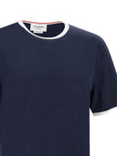 T-shirt Ringer di Thom Browne Ss in jersey di peso medio