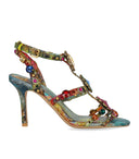 Mehrfarbige Sandale „Gladiator“ von Kurt Geiger mit Absatz