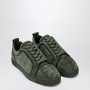 Christian Louboutin Sneaker Louis Junior Dark Green In Suede