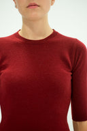 La Rose La Rose Maglia 3/4 Cashmere Bordeaux