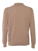 Sette Fili Cashmere Cardigan Collo Camicia High Gauge Ice Cotton Manica Lunga