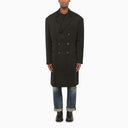 424 Black Wool Double Breasted Coat
