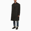 424 Black Wool Double Breasted Coat