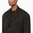 424 Black Wool Double Breasted Coat