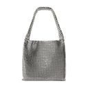 Bolso de hombro de píxel de plata mediano rabanne plateado de aluminio