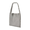 Bolso de hombro de píxel de plata mediano rabanne plateado de aluminio