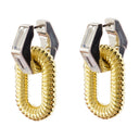 Boucles d'oreilles rabanne en aluminium or