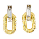 Boucles d'oreilles rabanne en aluminium or