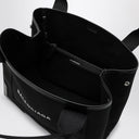 Balenciaga Small Black Cabas Bag In Canvas And Leather