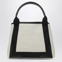 Balenciaga Cabas Bag Pequeño lienzo de algodón de crema