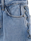 Rotate Twisted Lacing Jeans Hydrangea (Blue) (Tight Fit)