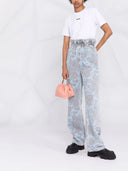 MSGM -Baumwoll -T -Shirt mit Micro -Logo