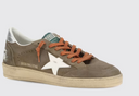 Golden Goose Ballstar Waxed Suede Upper Toe Tongue And Spur Leather Star Laminated Heel