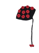 Cappello a cuffia Alanui Grunge Roses Carbone/Rubino
