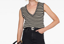 Anine Bing Lowen Sweater Black And Ivory Stripe