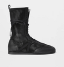Ann Demeulemeester Fides Soft High Top Boxing Sneakers Calf Suede Ski