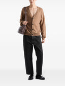 Prada Triangle Logo Wide Leg Jeans