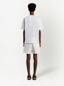 Prada Raised Logo Round Neck T Shirt