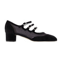 Pumps chevaliers en cuir noir carel
