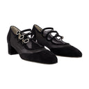 Pumps chevaliers en cuir noir carel
